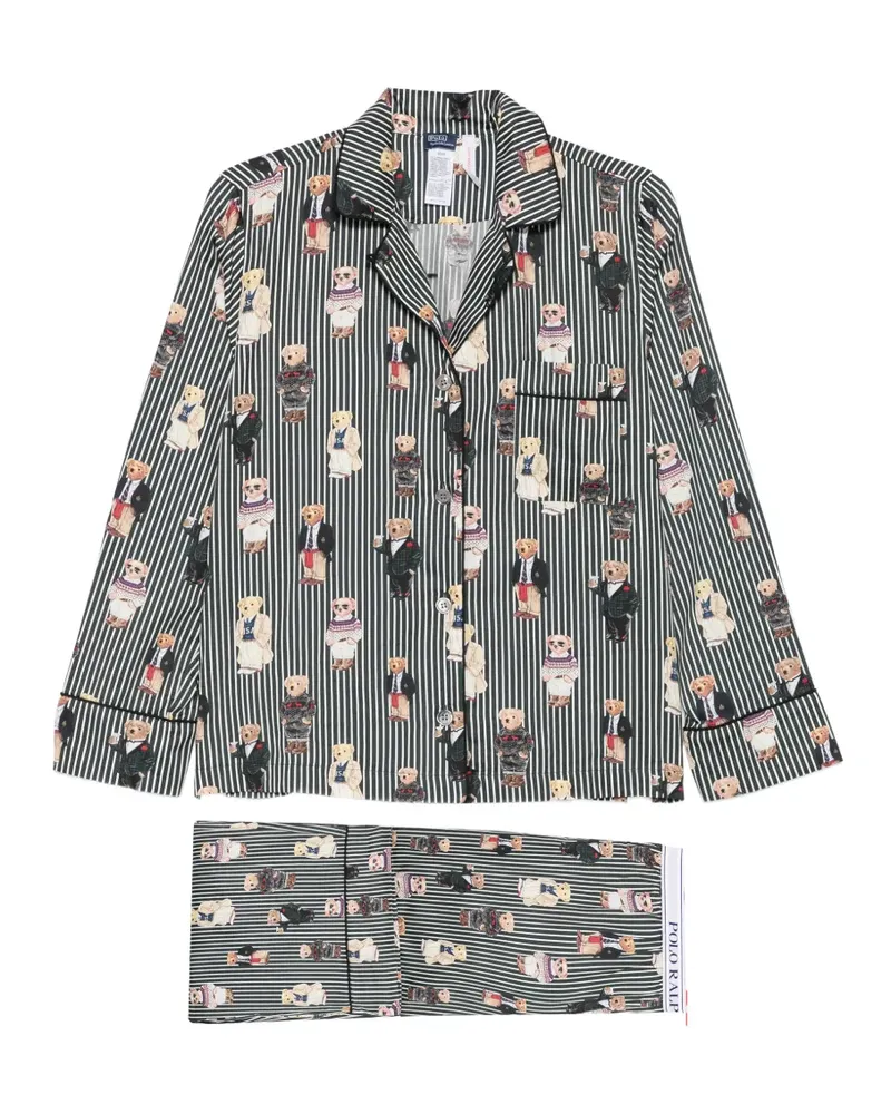 Ralph Lauren Pyjama mit Polo Bear - Grau Grau