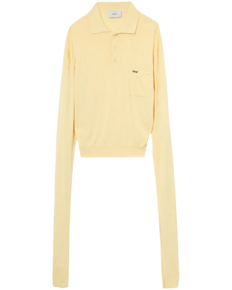COPERNI Pullover mit Poloshirtkragen Gelb