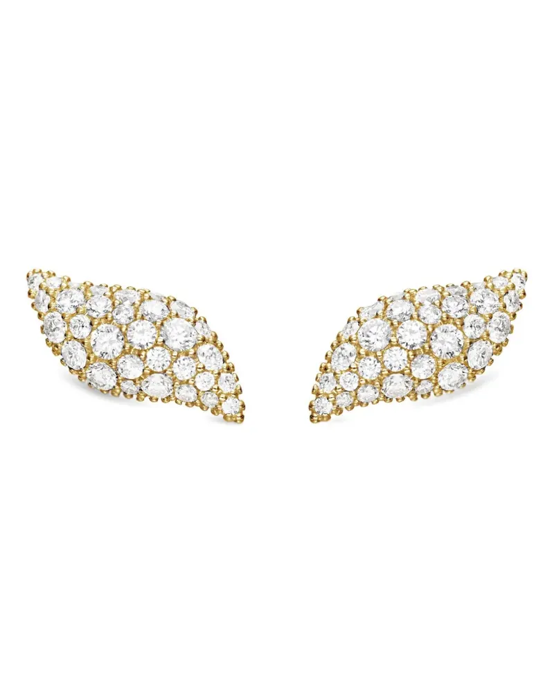 David Yurman 18kt Petite Flute Gelbgoldohrstecker mit Diamant Gold