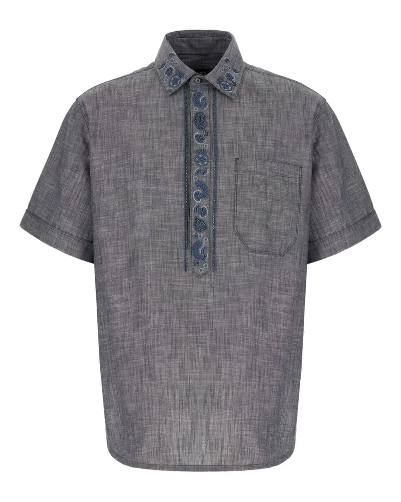 Fendi Hemd mit Paisley-Stickerei - Blau Blau
