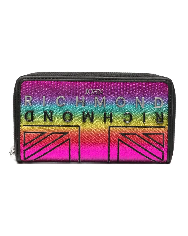 John Richmond logo-plaque wallet - Rosa Rosa