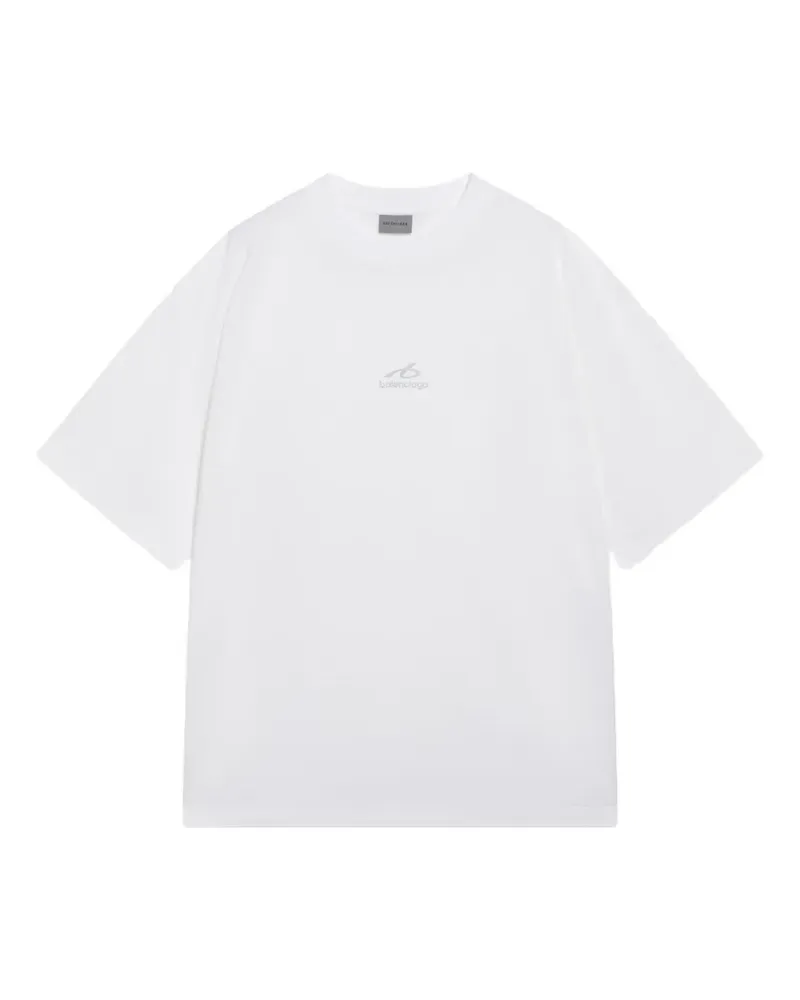 Balenciaga logo-print medium-fit T-shirt - Weiß Weiß