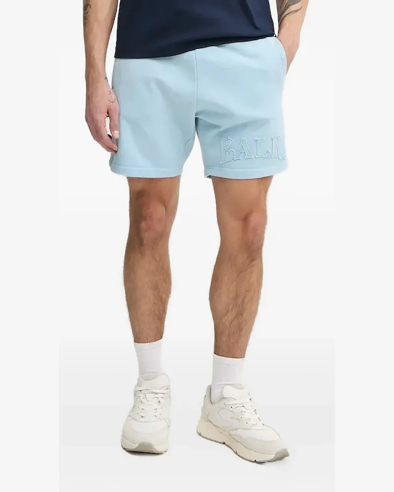 BALR. Bestickte Shorts mit elastischem Bund - Blau Blau