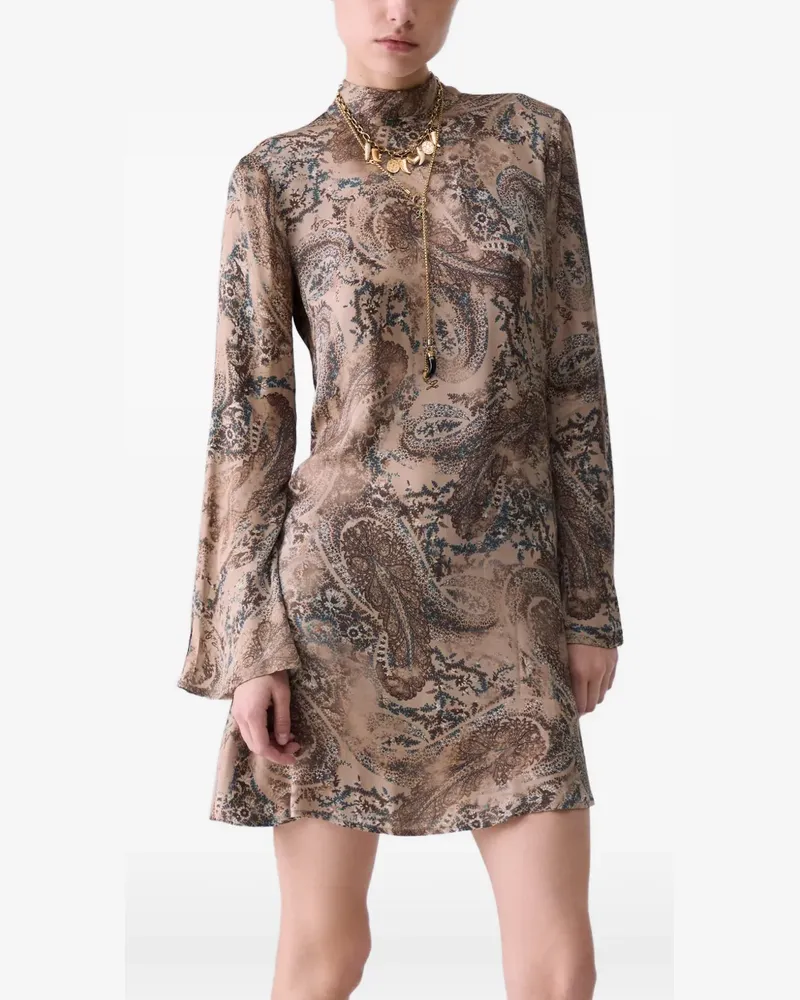 Liu Jo printed satin mini Dress - Nude Nude