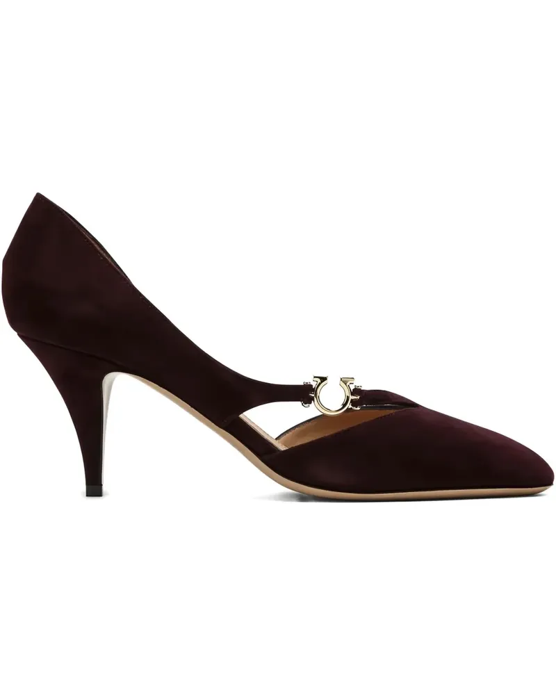 Ferragamo Pumps mit Gancini-Detail 70mm - Rot Rot