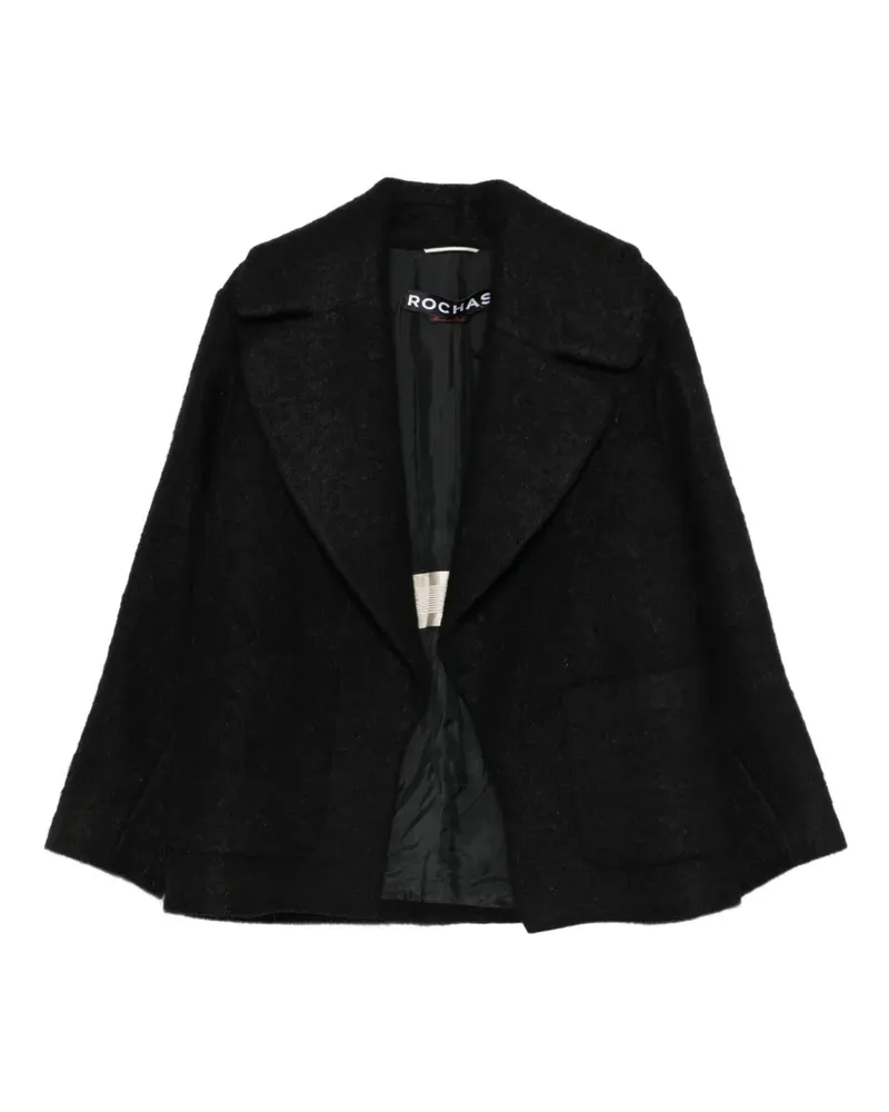 Rochas Mantello Mantel mit fallendem Revers - Schwarz Schwarz