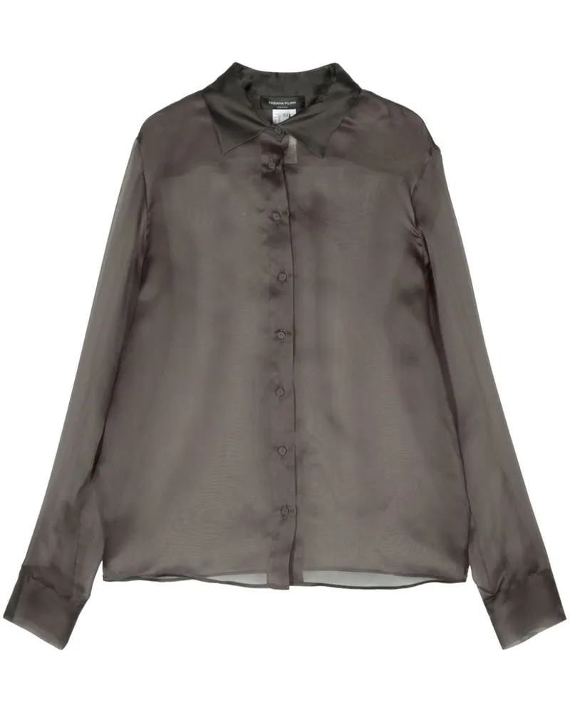 Fabiana Filippi Hemd aus Organza - Grau Grau