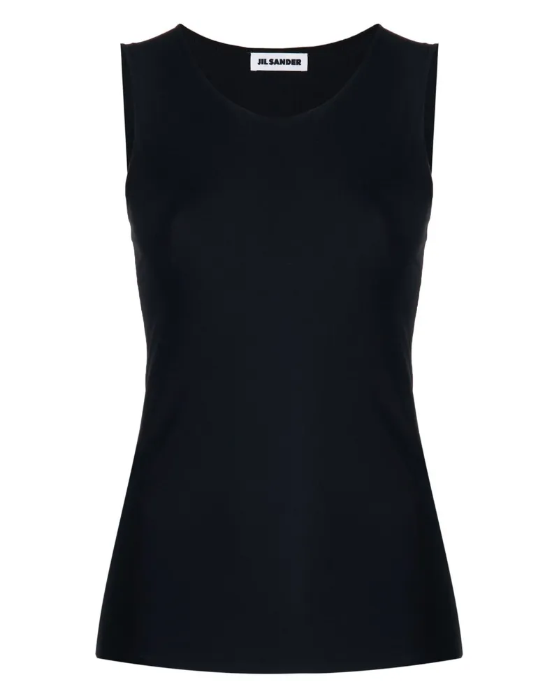 Jil Sander Klassisches Tanktop - Schwarz Schwarz