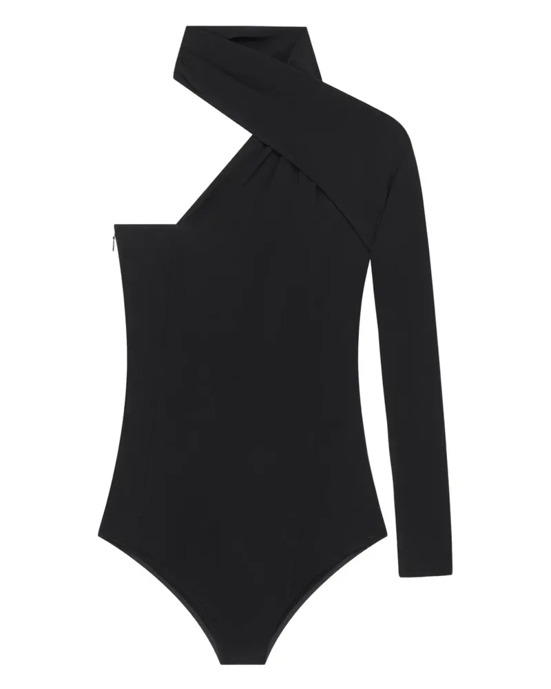 Courrèges One-Shoulder-Body mit Twist-Detail - Schwarz Schwarz