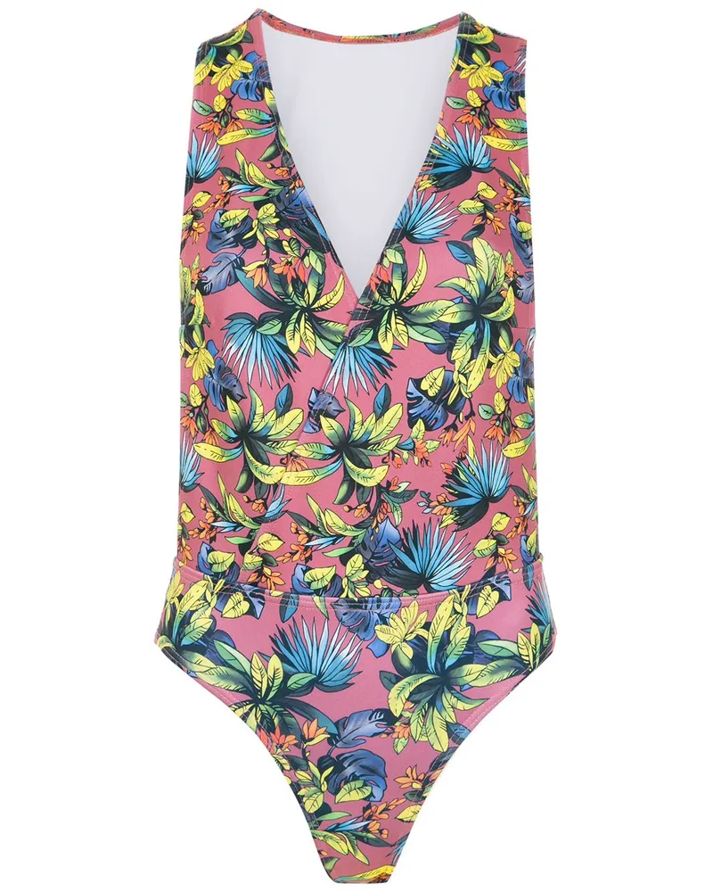 Amir Slama Badeanzug mit Print - Rosa Rosa