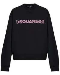 Dsquared2 Sweatshirt mit Logo-Stickerei Schwarz