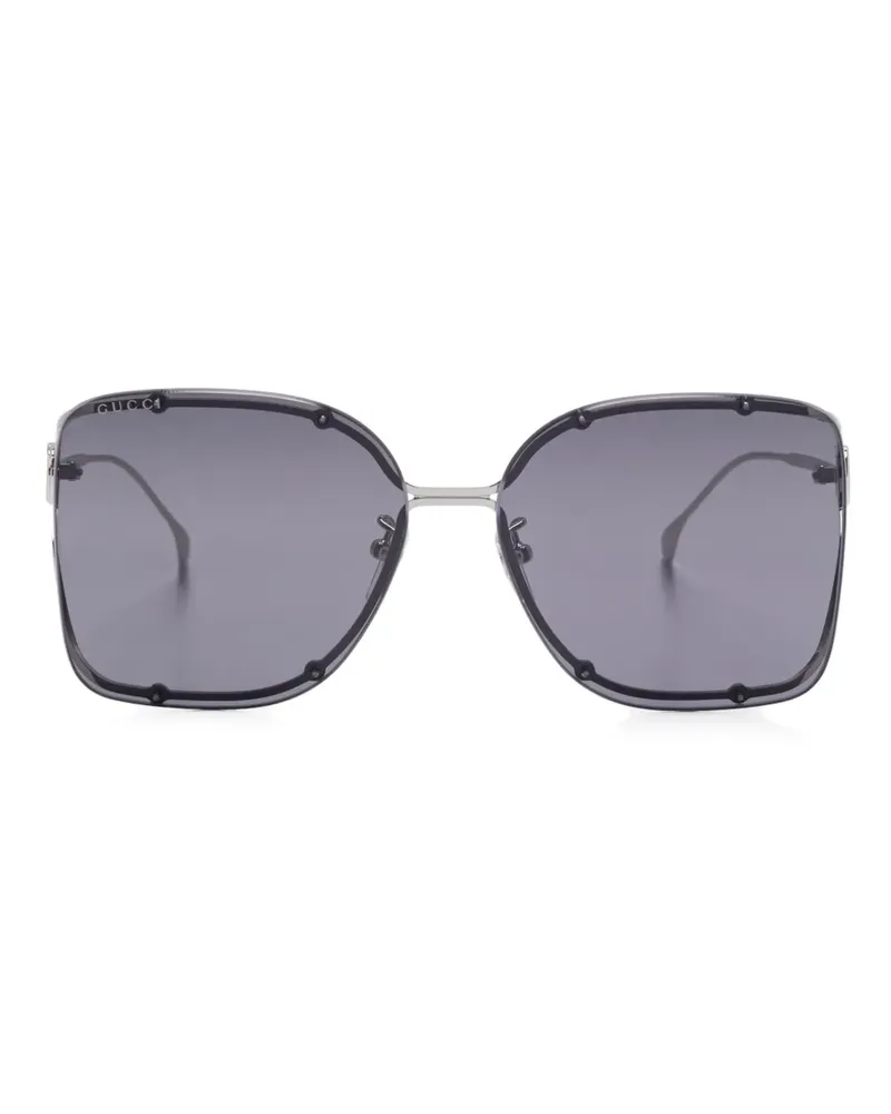 Gucci Sonnenbrille mit Oversized-Gestell - Grau Grau