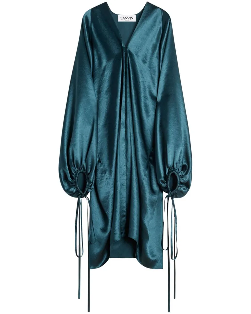 Lanvin Midikleid aus Satin - Blau Blau