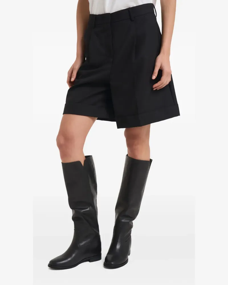 Max Mara cuffed belt-loop shorts - Schwarz Schwarz