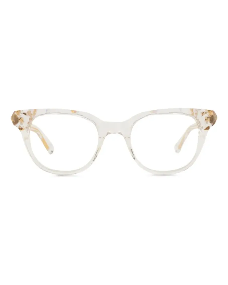 Yohji Yamamoto round-frame glasses - Nude Nude