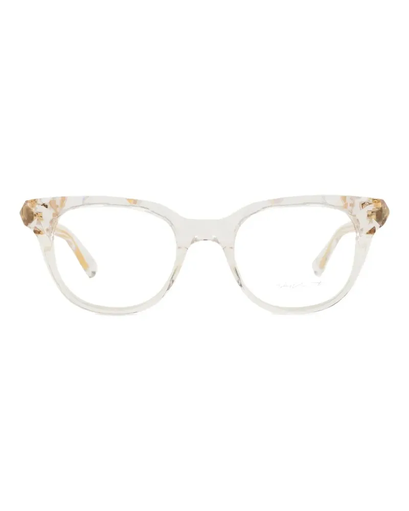 Yohji Yamamoto round-frame glasses - Nude Nude