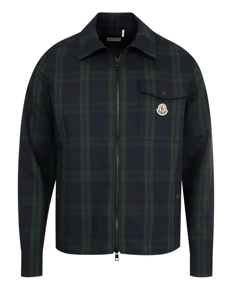 Moncler Karierte Hemdjacke - Blau Blau