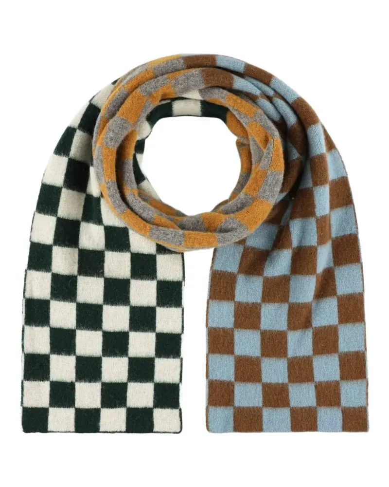 Howlin' Coscmic Checkerboard wool scarf - Blau Blau