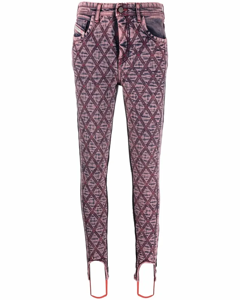 Diesel Gesteppte Skinny-Jeans - Rosa Rosa