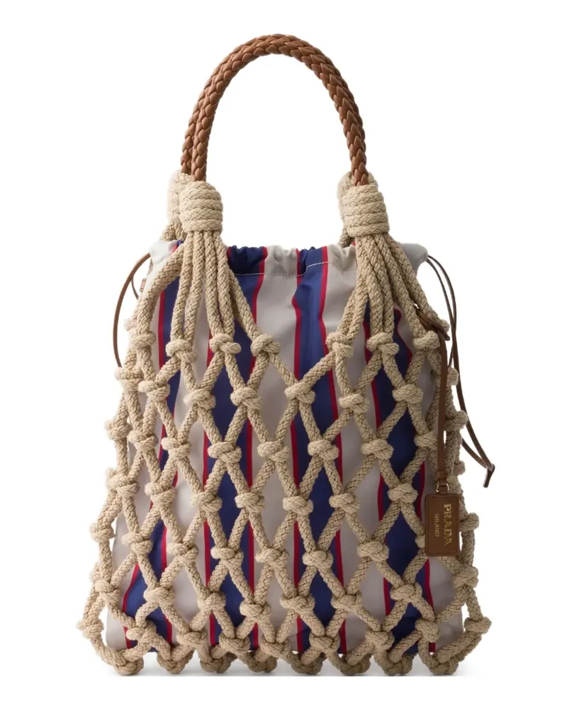 Prada Mittelgroßer Noué Tote Bag - Nude Nude