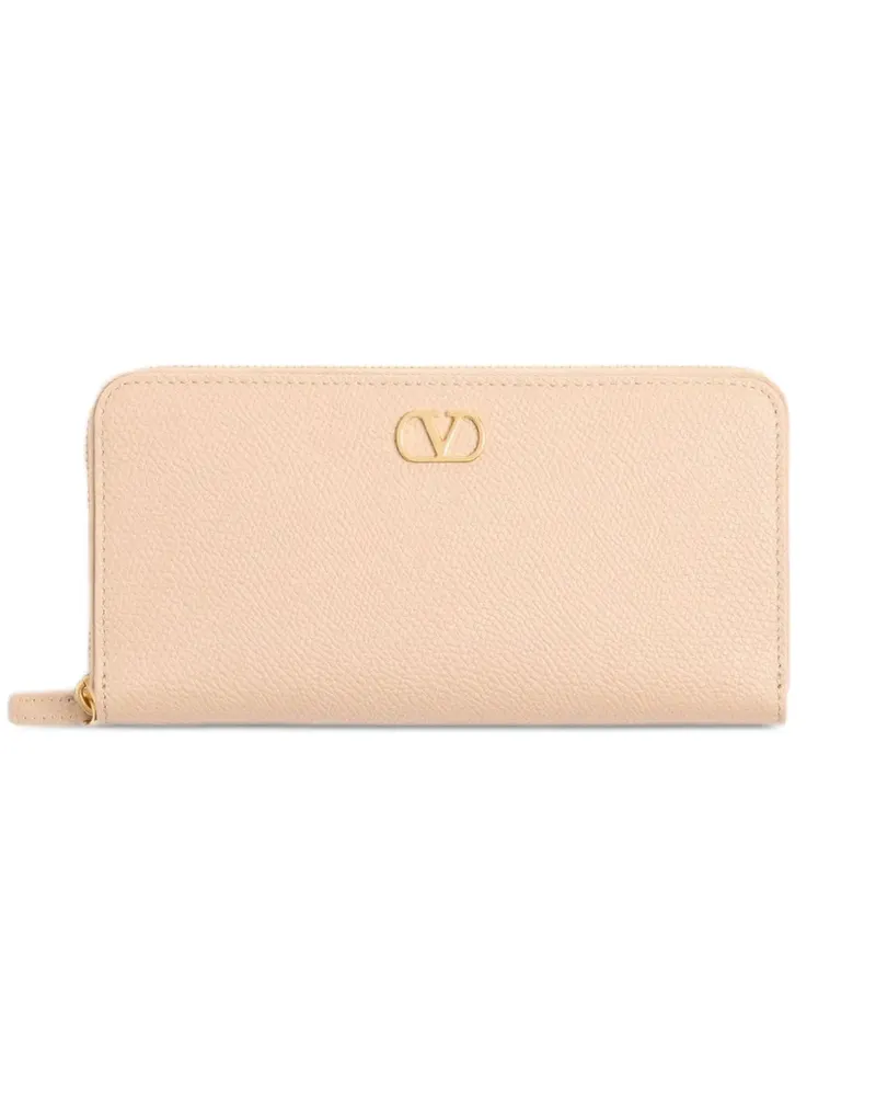 Valentino Garavani VLogo Signature zip wallet - Nude Nude