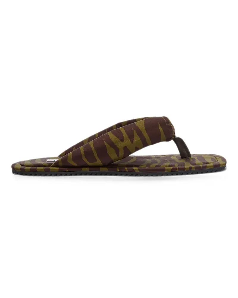 ATTICO Indie zebra-print flip flops - Braun Braun