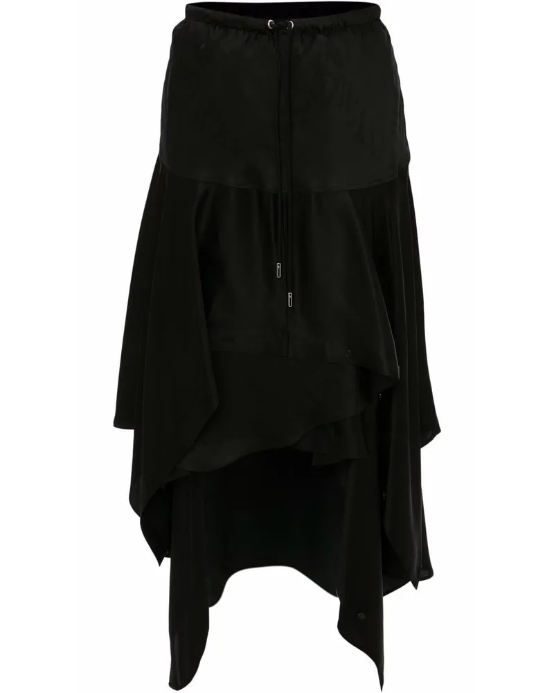 J.W.Anderson Asymmetrischer Midirock - Schwarz Schwarz