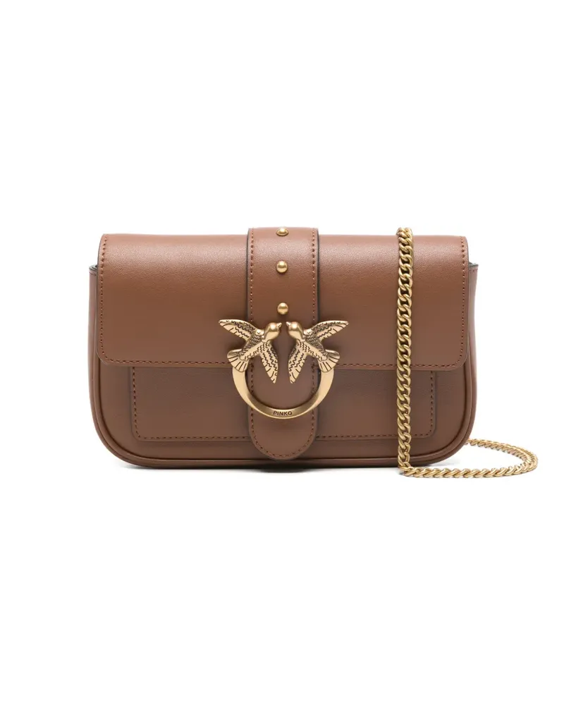 Pinko mini Love One Pocket shoulder bag - Braun Braun