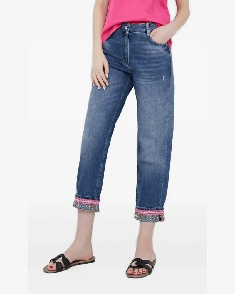 Pennyblack Jeans mit perlenverzierten Bündchen - Blau Blau