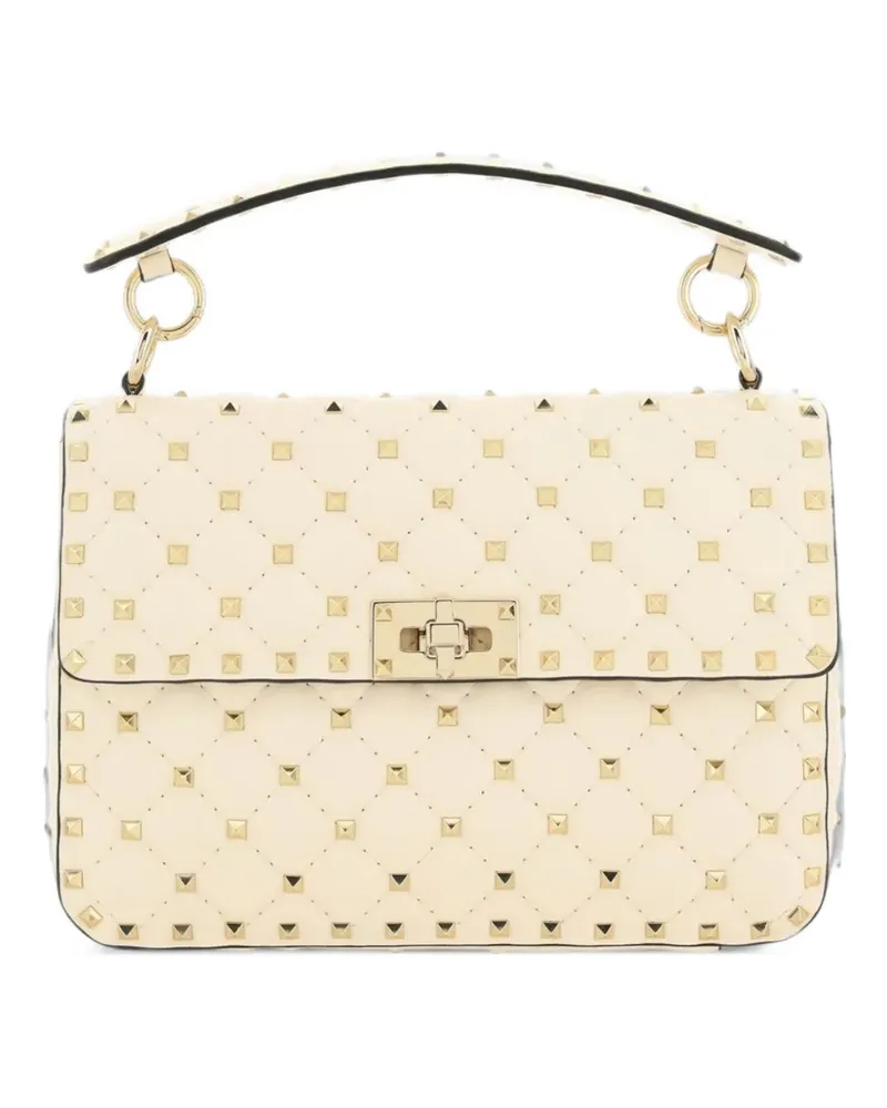 Valentino Garavani Rockstud Spike matelassé shoulder bag - Nude Nude