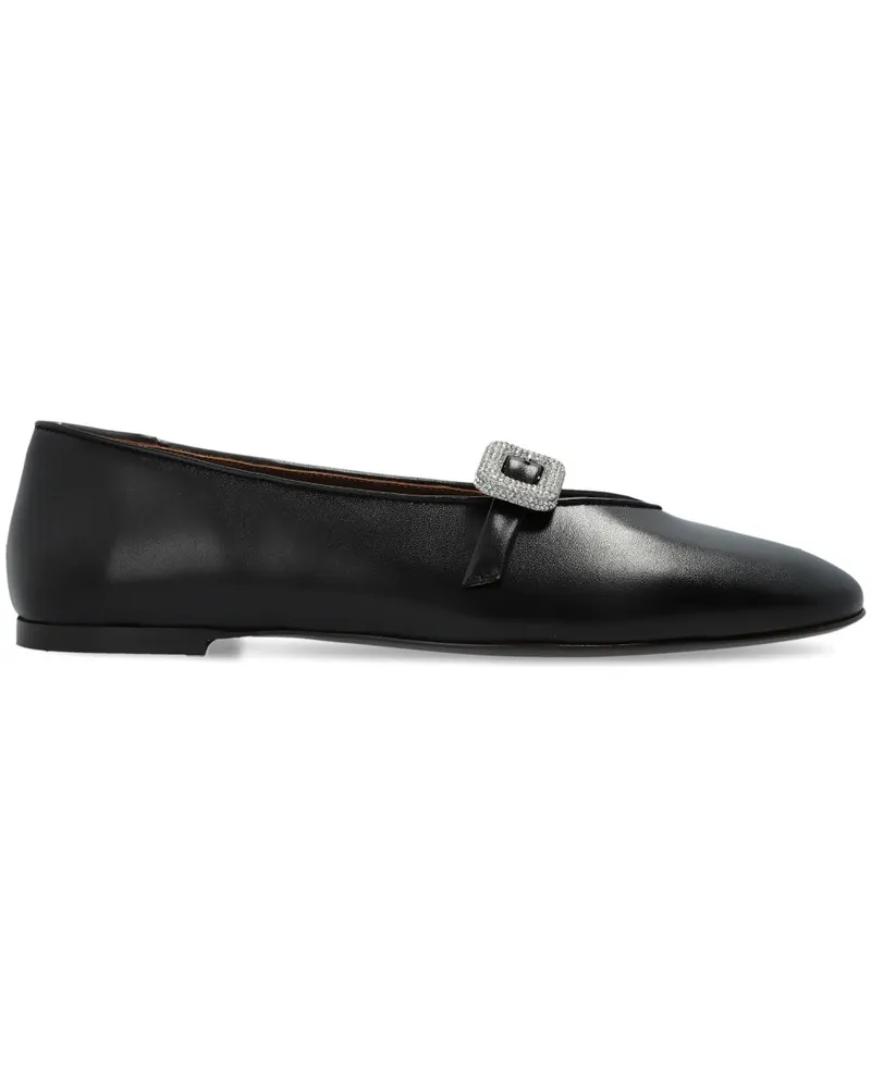 Giuseppe Zanotti Georgia Buckle Ballerinas - Schwarz Schwarz