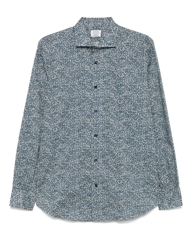 MAZZARELLI Hemd mit abstraktem Print - Blau Blau
