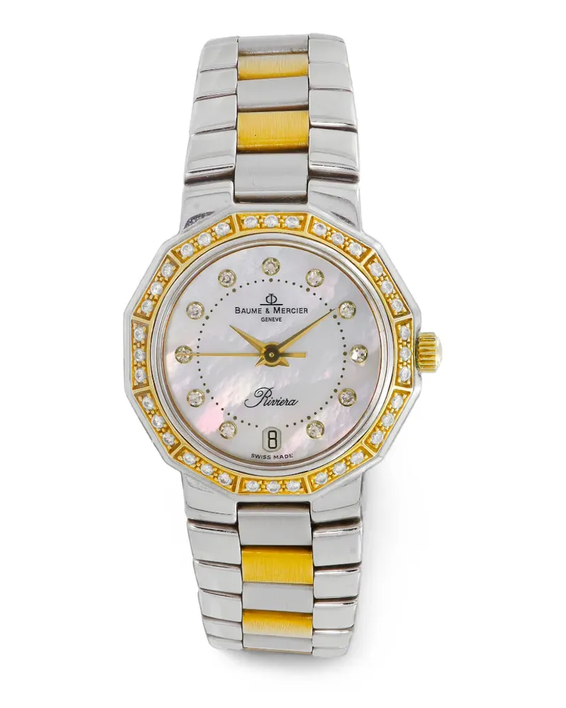 Baume & Mercier Riviera Armbanduhr mit Diamanten 25mm - Weiß Weiß