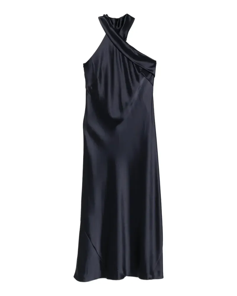GALVAN Pandora satin midi dress - Blau Blau