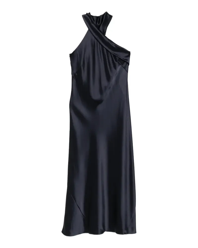 GALVAN Pandora satin midi dress - Blau Blau