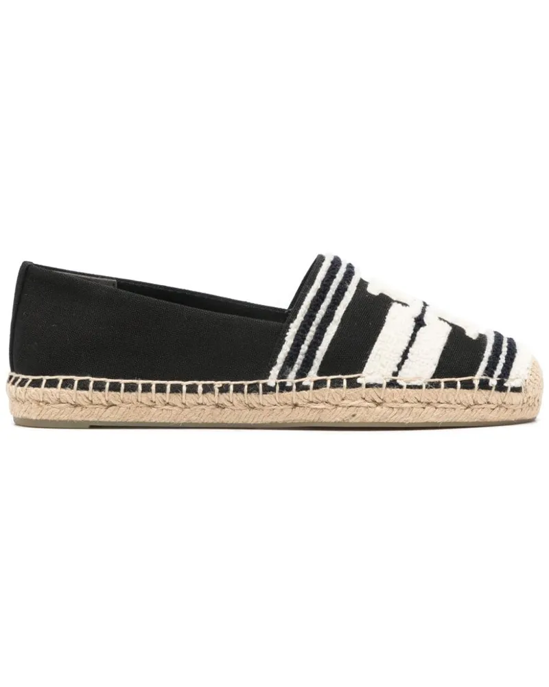 Tory Burch Espadrilles mit TT-Motiv - Schwarz Schwarz