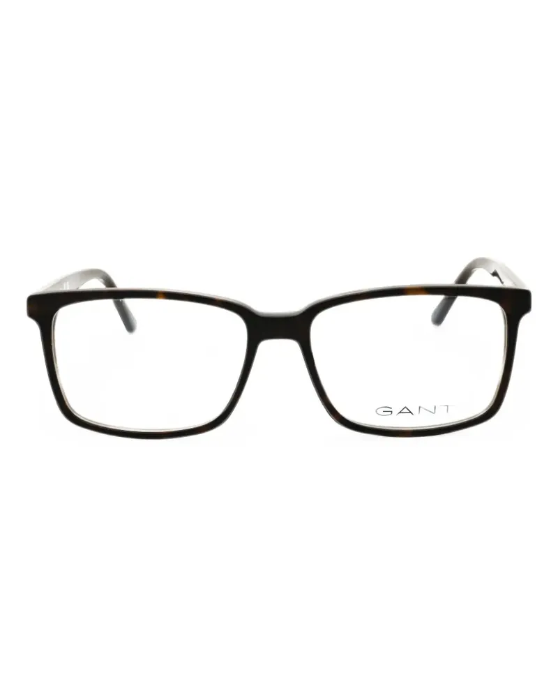 Gant tortoiseshell-effect rectangle-frame glasses - Braun Braun