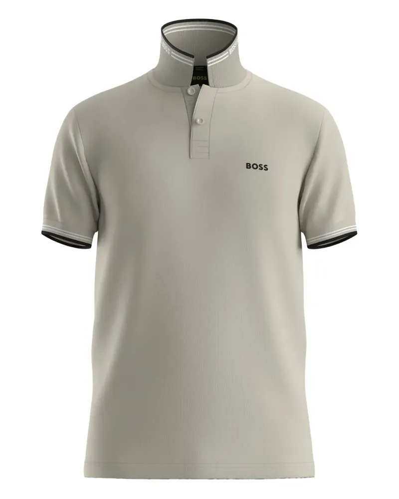 HUGO BOSS Poloshirt mit gerippten Details - Nude Nude