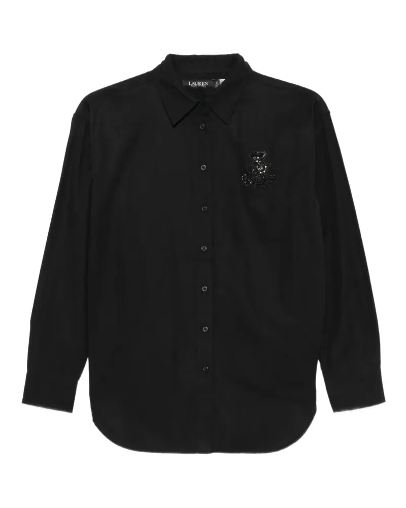 Ralph Lauren Hemd mit Logo-Patch - Schwarz Schwarz