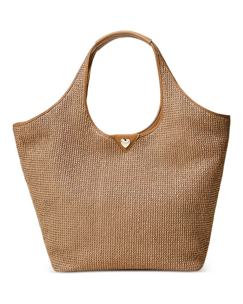 Twin-Set faux-straw tote bag - Nude Nude