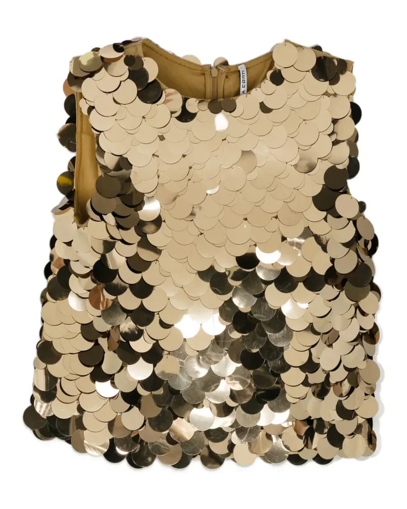 Liviana Conti Top mit Pailletten - Gold Gold
