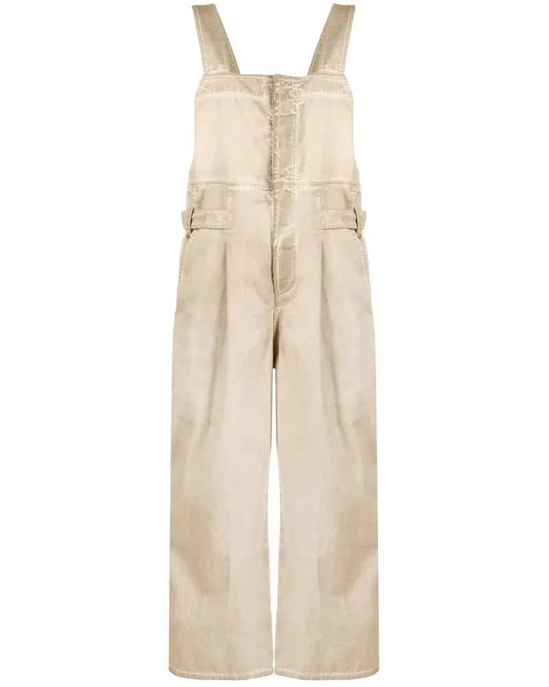 Uma Wang Latzhose im Distressed-Look - Nude Nude