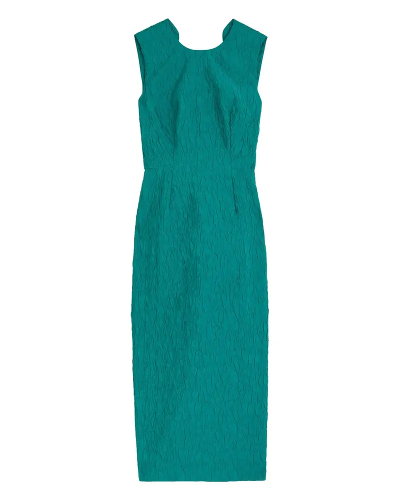 Roksanda Ilincic Strukturiertes Surah Midikleid - Grün Grün