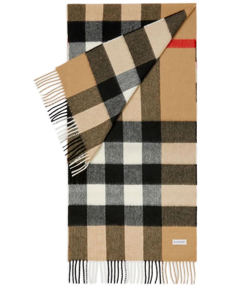 Burberry Kaschmirschal mit Vintage-Check - Nude Nude