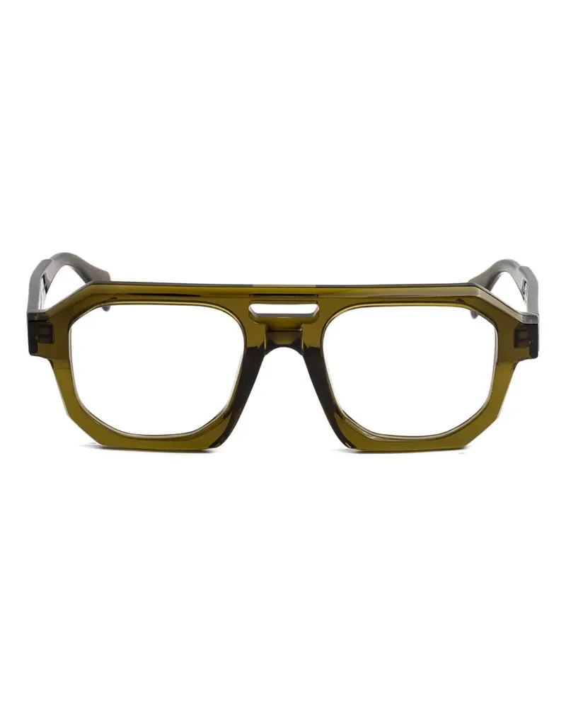 KUBORAUM K33 geometric-frame glasses - Grün Grün