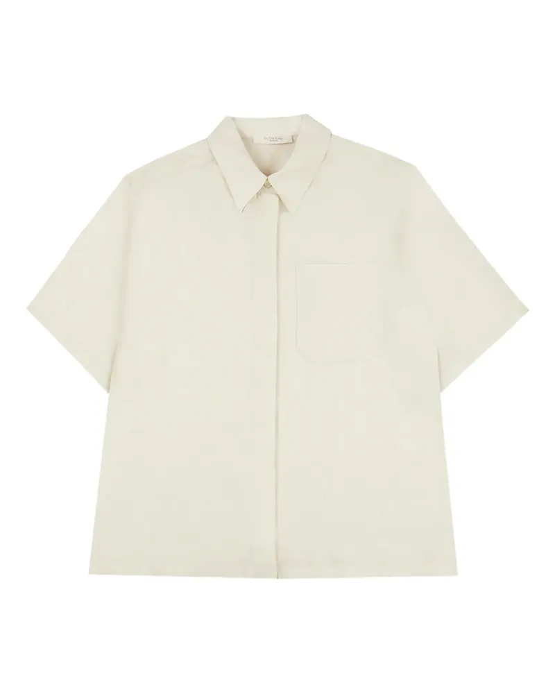 Glanshirt Leinenhemd mit Brusttasche - Nude Nude