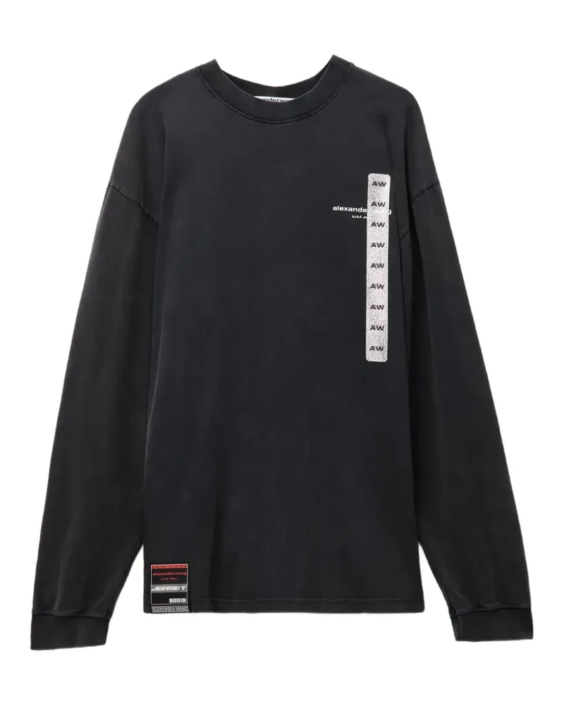 Alexander Wang graphic long-sleeve T-shirt - Schwarz Schwarz