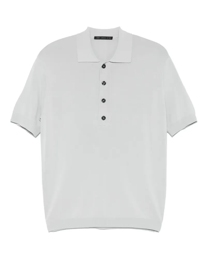 Low Brand Fein gestricktes Poloshirt - Grau Grau