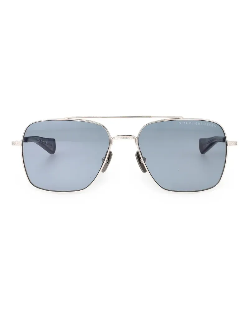 DITA Flight-Seven Sonnenbrille mit Navigatorgestell - Silber Silber