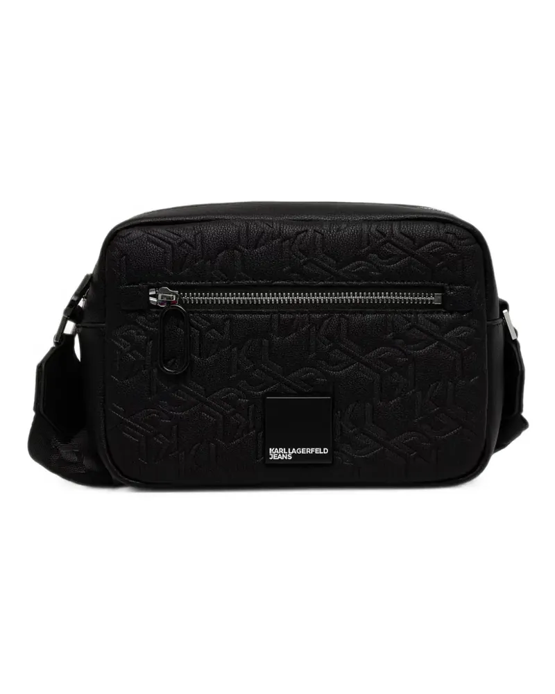 Karl Lagerfeld Gürteltasche mit Monogramm-Prägung - Schwarz Schwarz